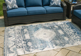 Warmstead Furniture - Ashley Furniture - Daddridge Rug - 5' x 7' Rug / Blue/Gray/Ivory - R900102